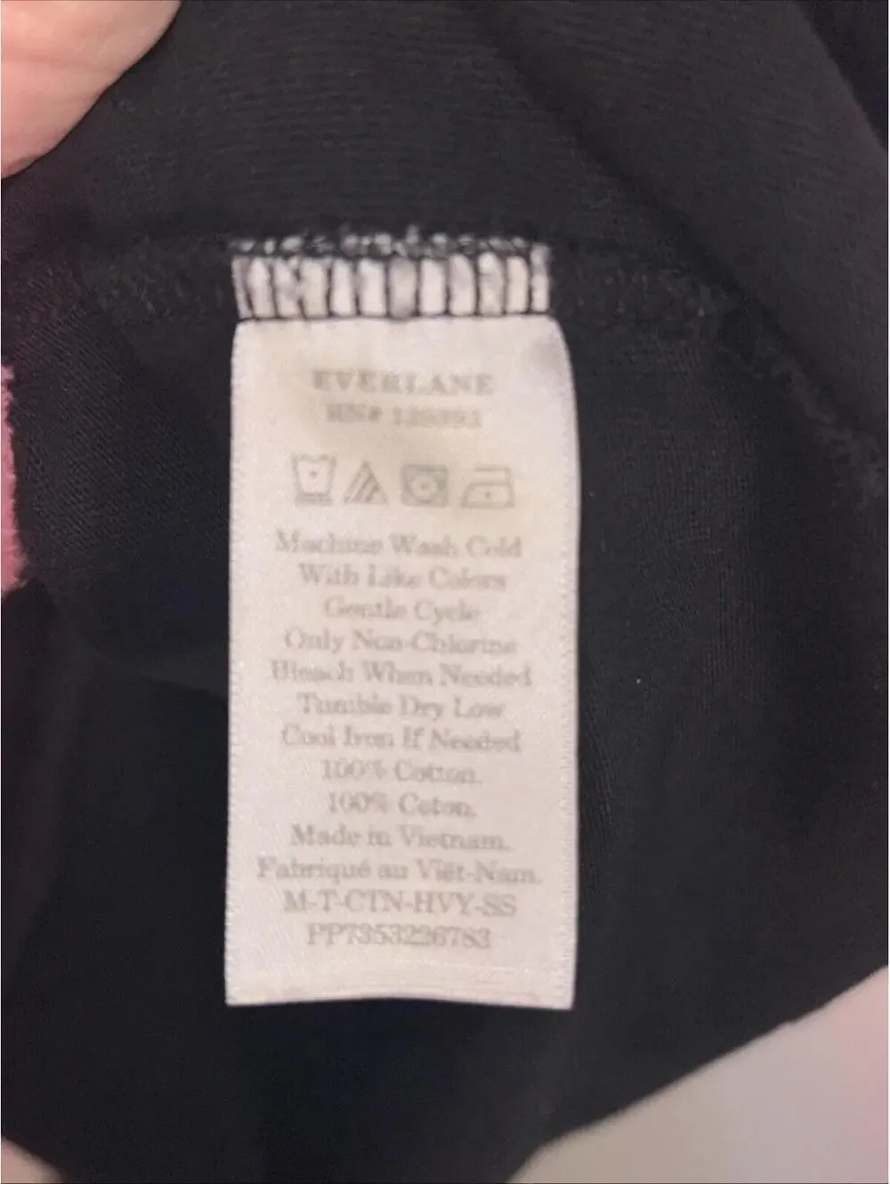 EVERLANE Men's 100% Cotton Crewneck Tee Shirt Medium Black Short Sleeve - Picture 3 of 4
